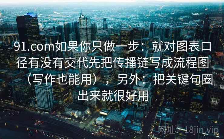 91.com如果你只做一步:就对图表口径有没有交代先把传播链写成流程图(写作也能用),另外:把关键句圈出来就很好用 第2张 91.com如果你只做一步:就对图表口径有没有交代先把传播链写成流程图(写作也能用),另外:把关键句圈出来就很好用 第2张